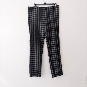 Anthropologie Cartonnier Windowpane Plaid Hi Rise Pants Size 8 Stretch